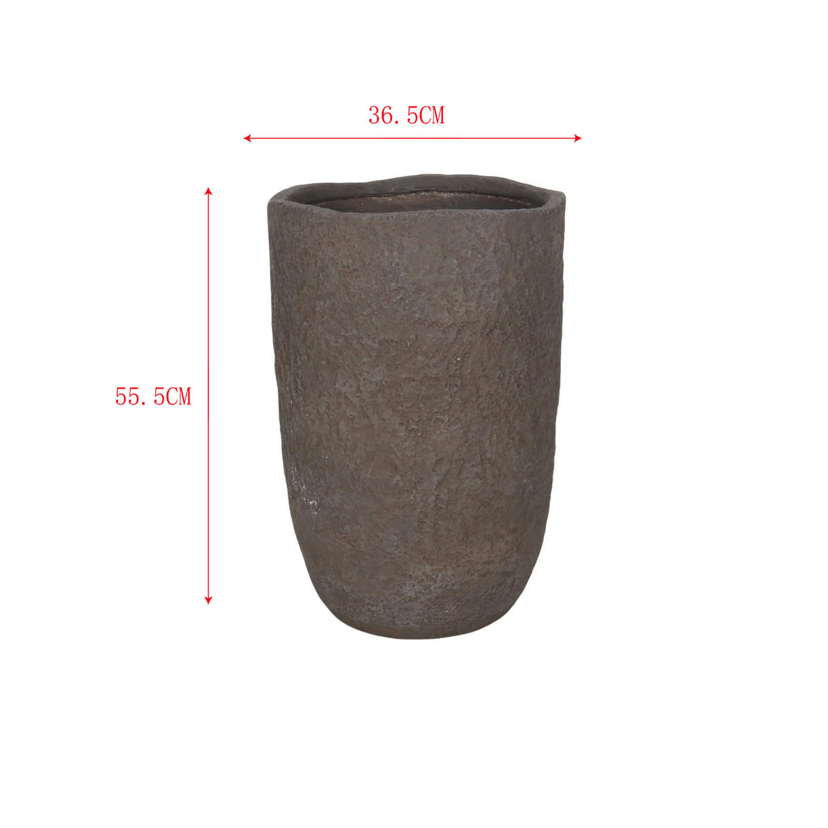 PFLANZENTOPF Braun 55,5/36,5/36,5 - Braun, Stein (55.5cm) - Mobili Rebecca