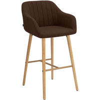 BARHOCKER Stoff Braun - Eukalyptusholzfarben/Braun, Textil (54/105/60cm) - CLP