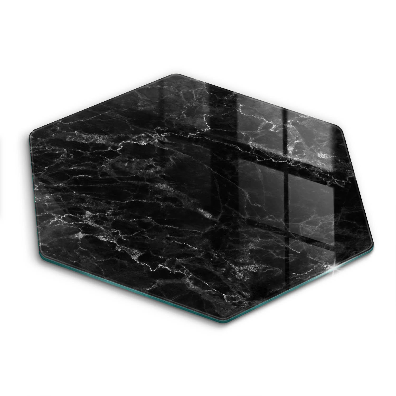 Wallfluent Glasplatte Schwarz 40x40 cm