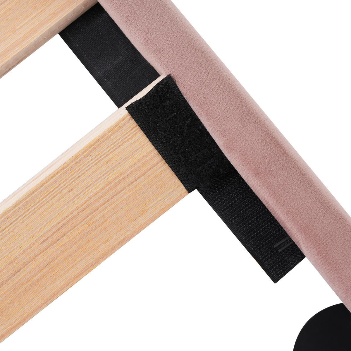 POLSTERBETT 90/190 cm Rosa aus Samt mit LED-Kopfteil - Pink, Textil (90/200cm) - OKMYHOME