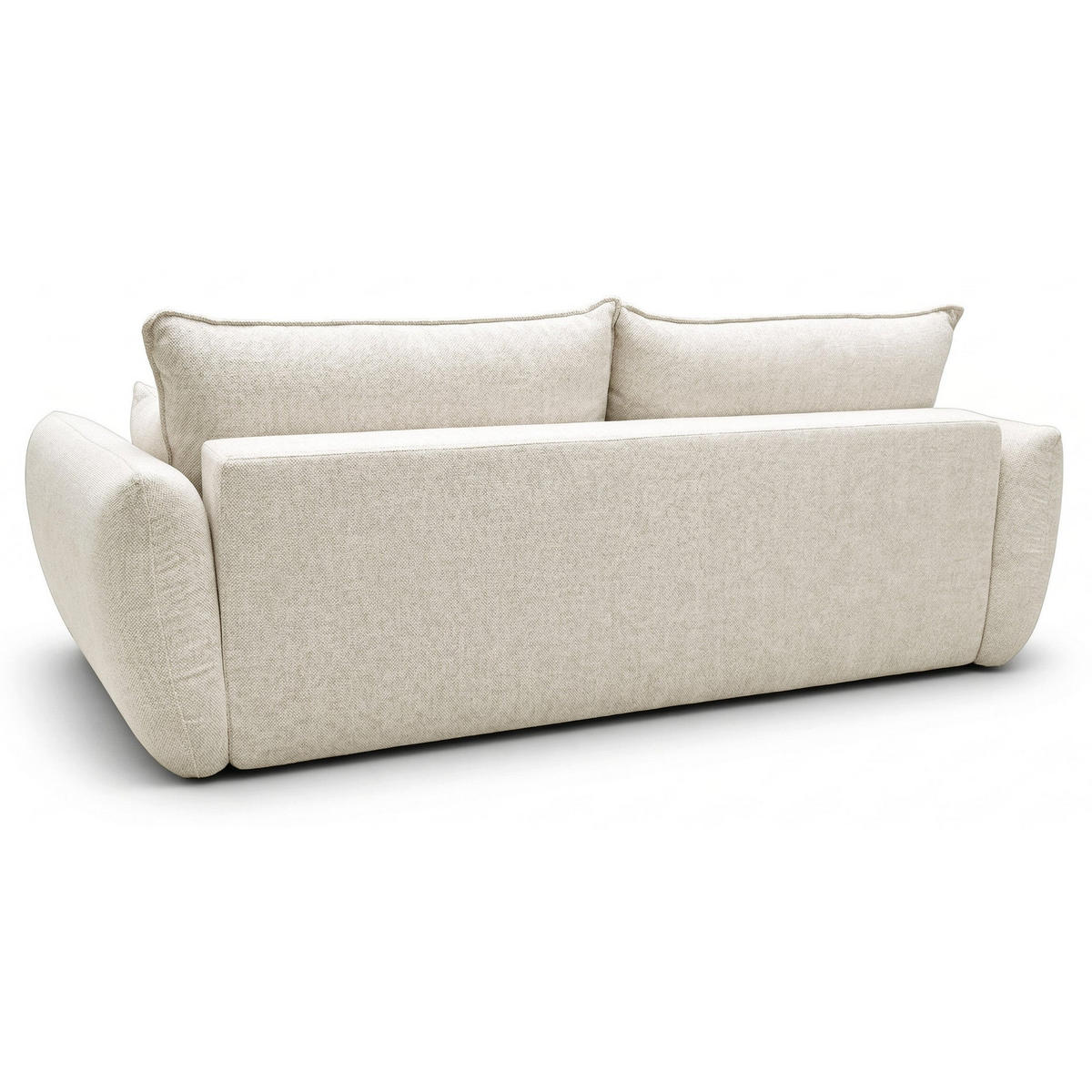 3-SITZER SCHLAFSOFA Zordo Chenille Hellbeige - Ecru/Schwarz, Kunststoff/Textil (238/91/102cm) - Selsey