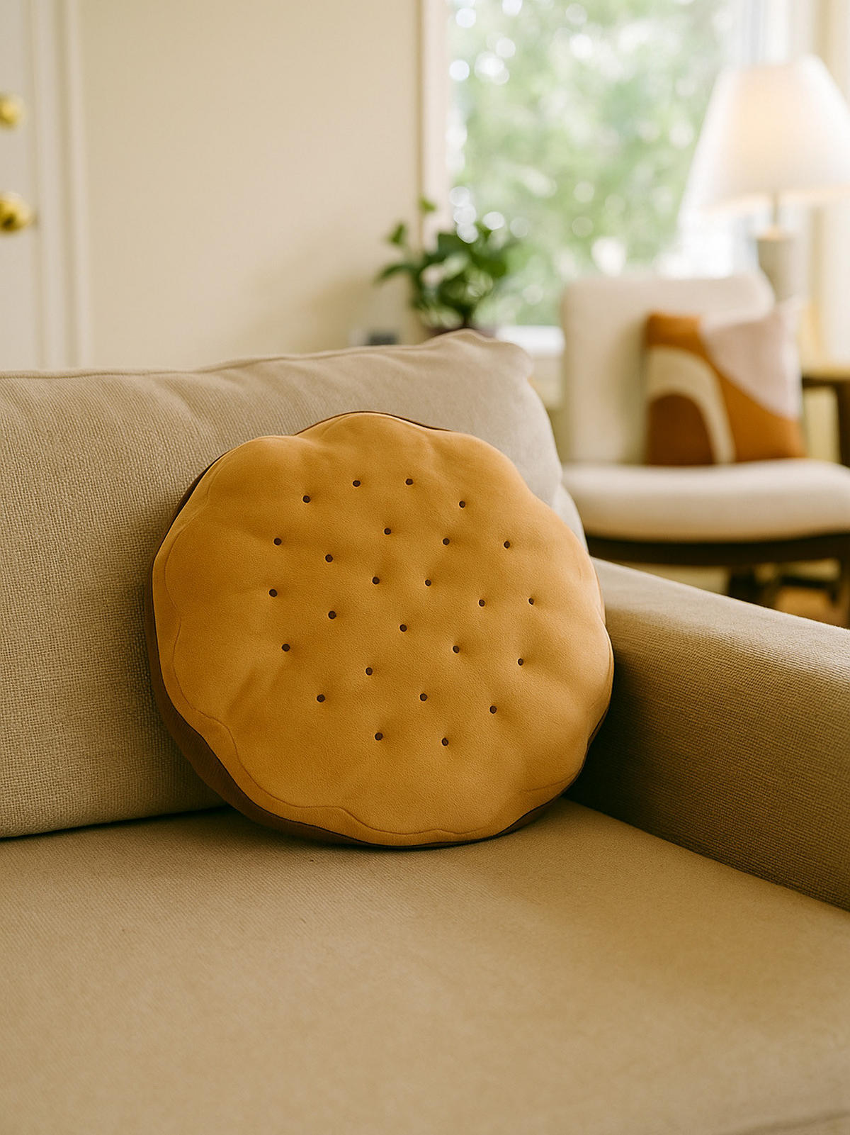 ZIERKISSEN Schokokeks Doppelkeks Keks 40 cm - Multicolor, Textil (40/40/7cm) - United Labels