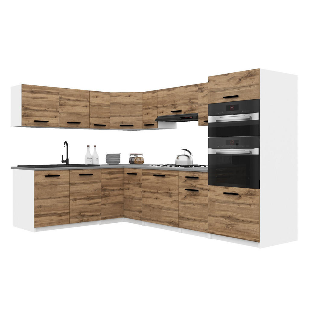 B BELINI GROUP KUCHYŇSKÁ LINKA Italia 8 420 cm , s pracovními deskami, Zlatohnědá