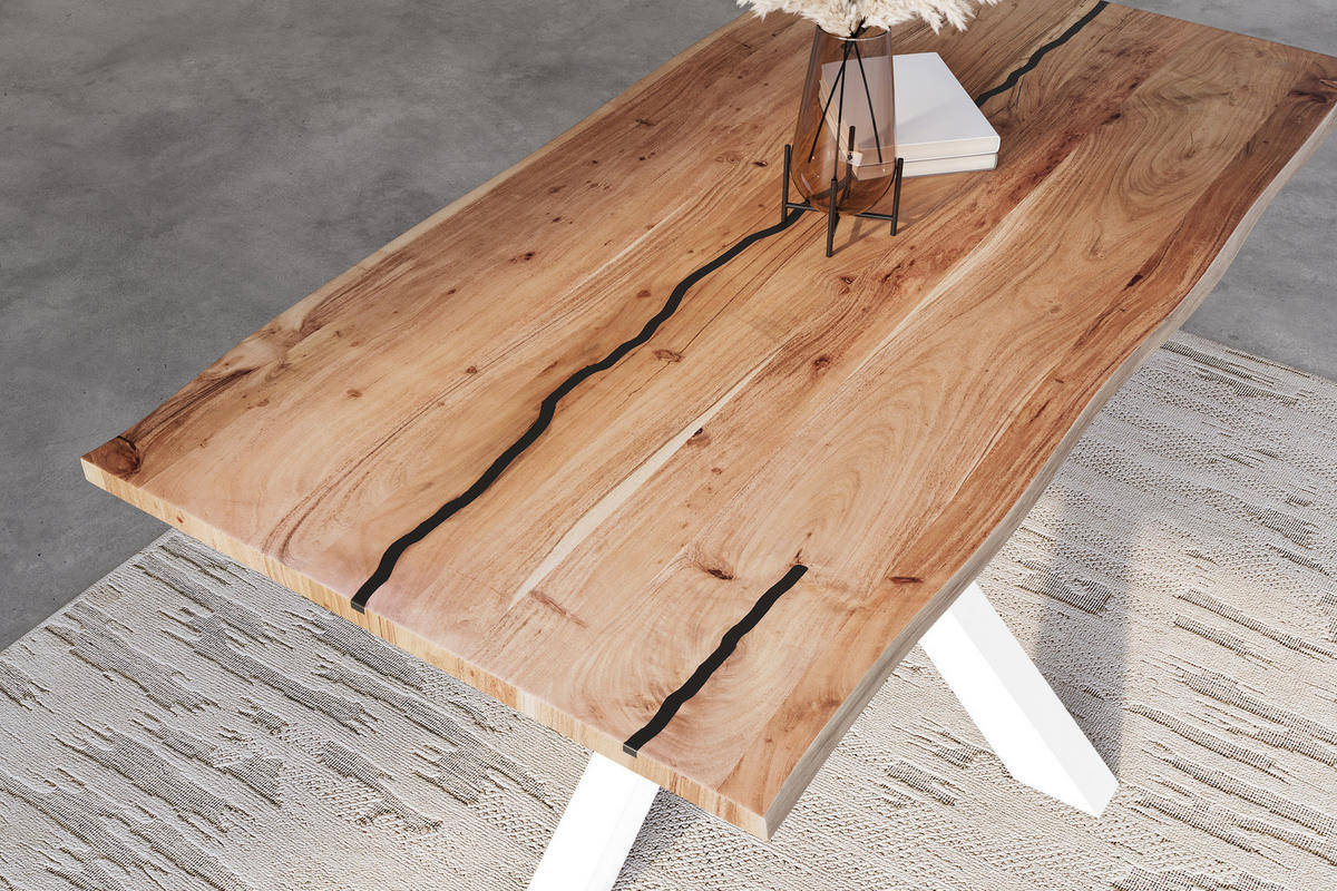 ESSTISCH POLLY - Beige/Naturfarben, Holz (85/160/77cm) - SAM