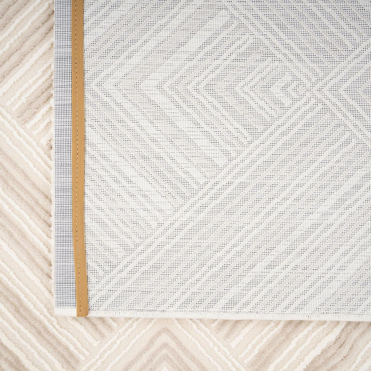 WEBTEPPICH Motion Rise Grau - Grau, Textil (120/170cm) - Kukoon Rugs
