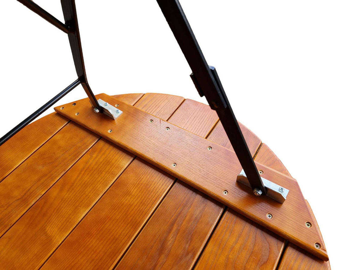 STEHTISCH WALDKRONE 110x80x80cm Ø80cm Klappbar Eschenholz Schwarz/Braun - Braun, Holz (80/80/110cm) - CHEFGASTRO