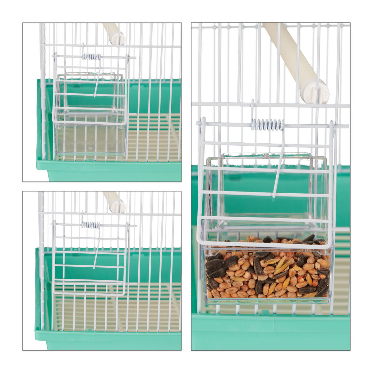 VOGELKÄFIG - Multicolor, Kunststoff/Metall (42.5/50/33.5cm) - Relaxdays