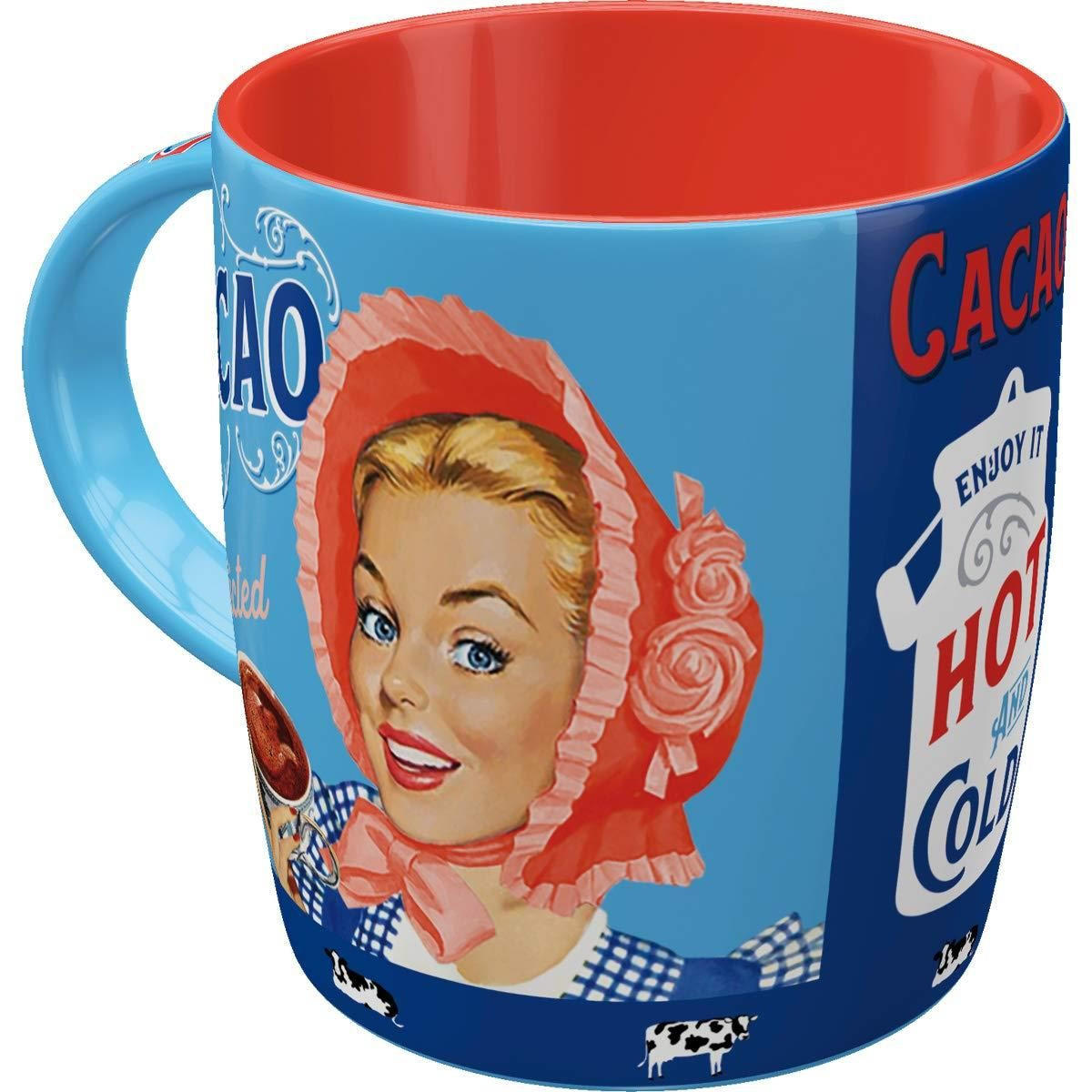 KAFFEETASSE 330 ml Say It 50's Cacao Addicted - Multicolor, Keramik (0.33L) - Nostalgic-Art