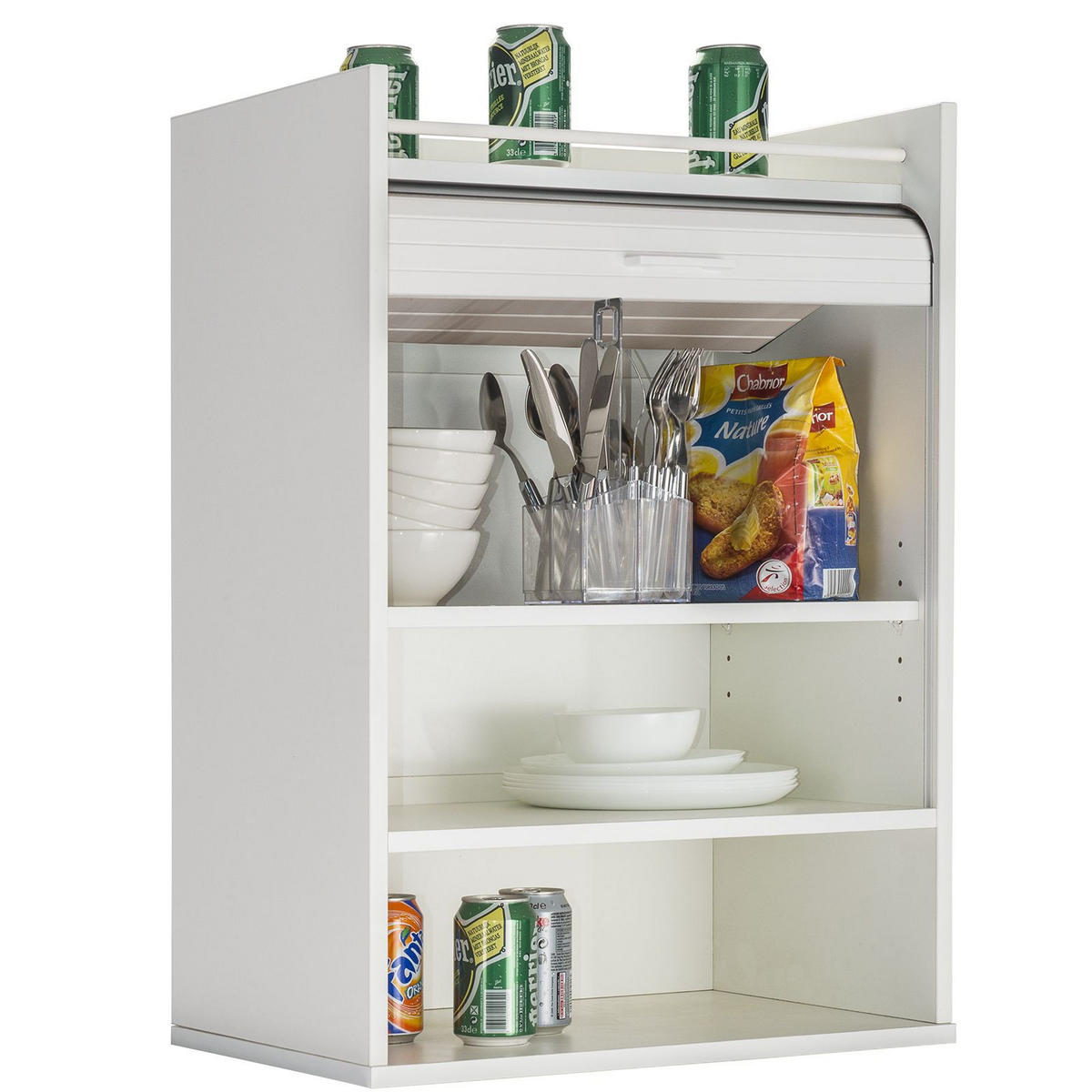 KÜCHENOBERSCHRANK 36/54/77 cm - Weiß, Holzwerkstoff (54/77/36cm) - Simmob