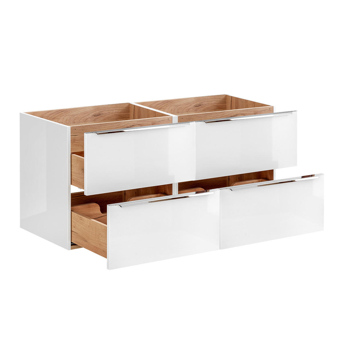 WASCHTISCHUNTERSCHRANK 120cm April Weiß - Weiß, Holzwerkstoff (120/57/46cm) - Petits-meubles