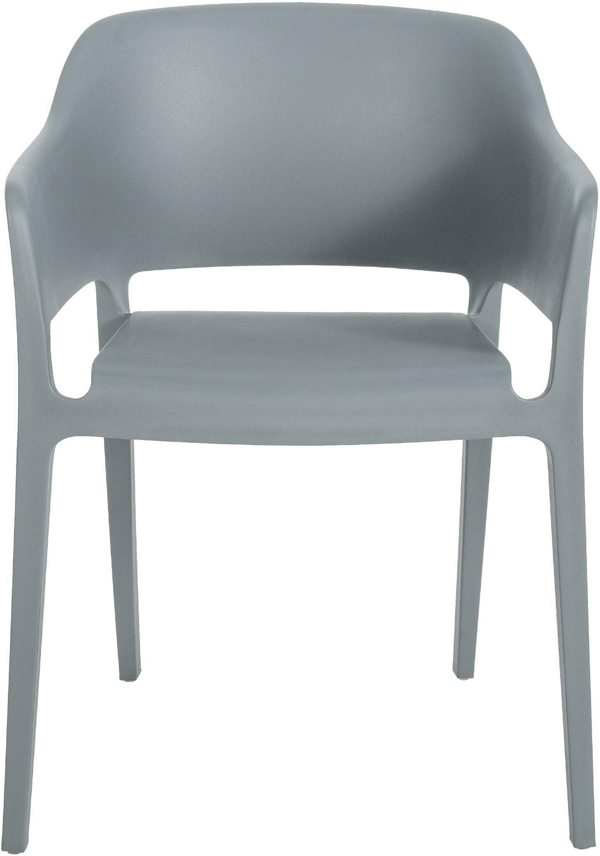 GARTENSTUHL Kunststoff grau - Grau, Kunststoff (56/78/53cm) - CLP