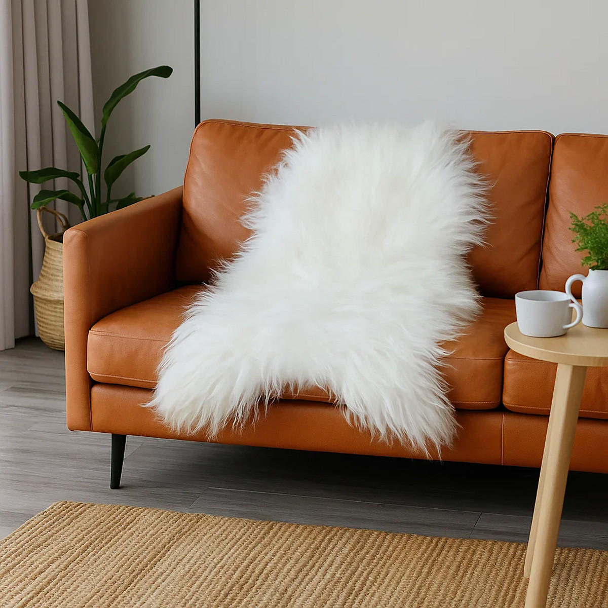 FELL Schaffell Island weiß ca. 100 cm - Weiß, Fell (60/100cm) - Provellus