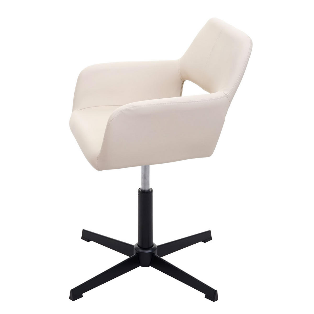 HOMEOFFICE-BÜROSTUHL Cremeweiß - Weiß, Textil (65/89/65cm) - MCW