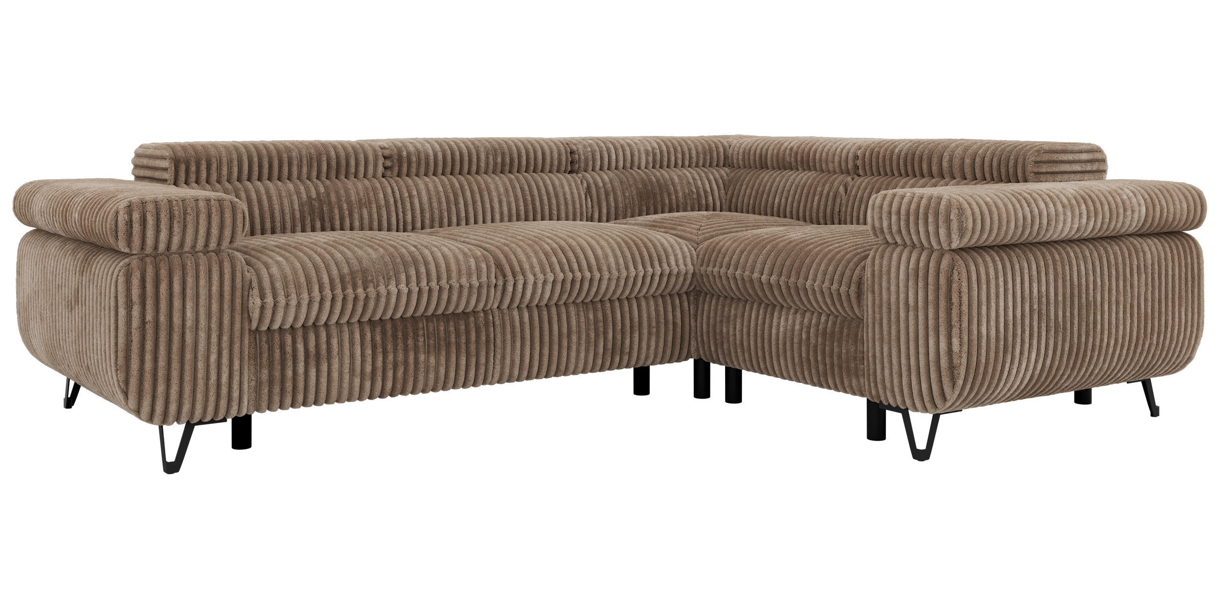MKS Ecksofa Braun 268x197 cm