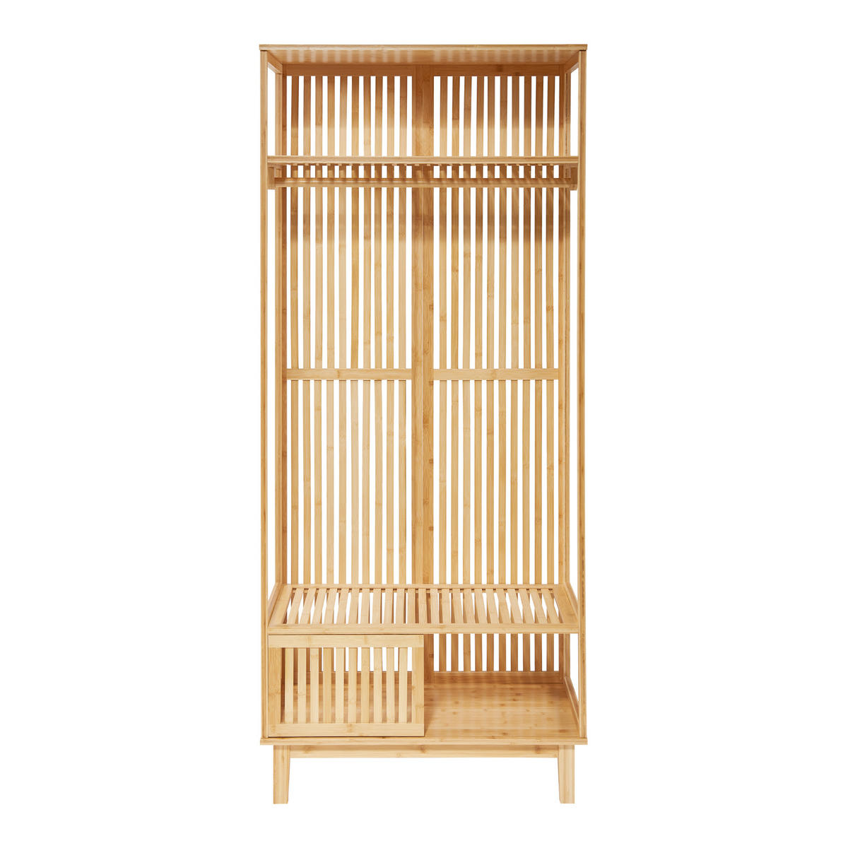 VĚŠÁK NA ODĚVY Ypäjä - přírodní, dřevo (80/187/47cm) - [en.casa]
