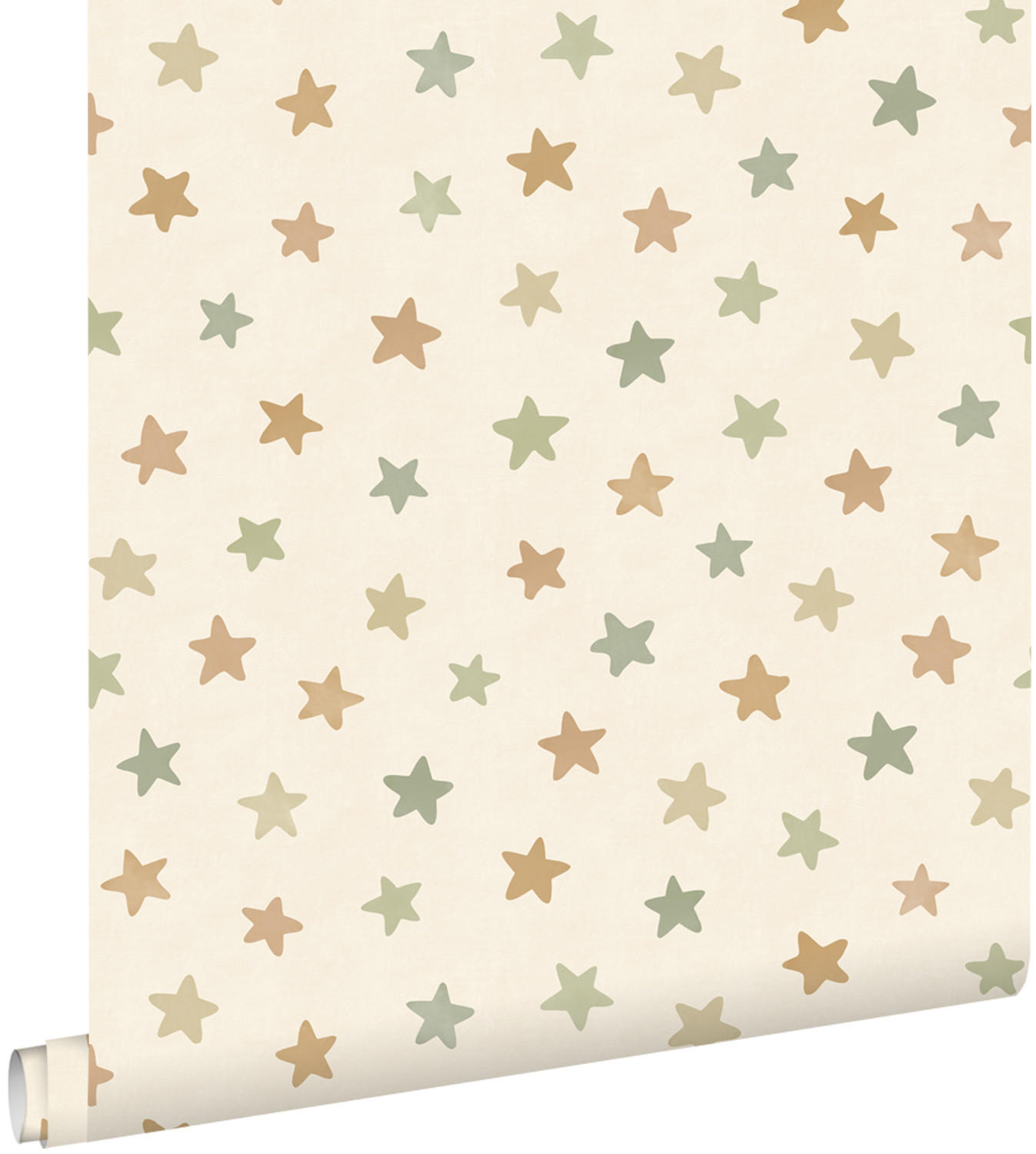 TAPETE kleine Sterne 50 x 900 cm - Grün, Papier (50/0.1cm) - ESTAhome