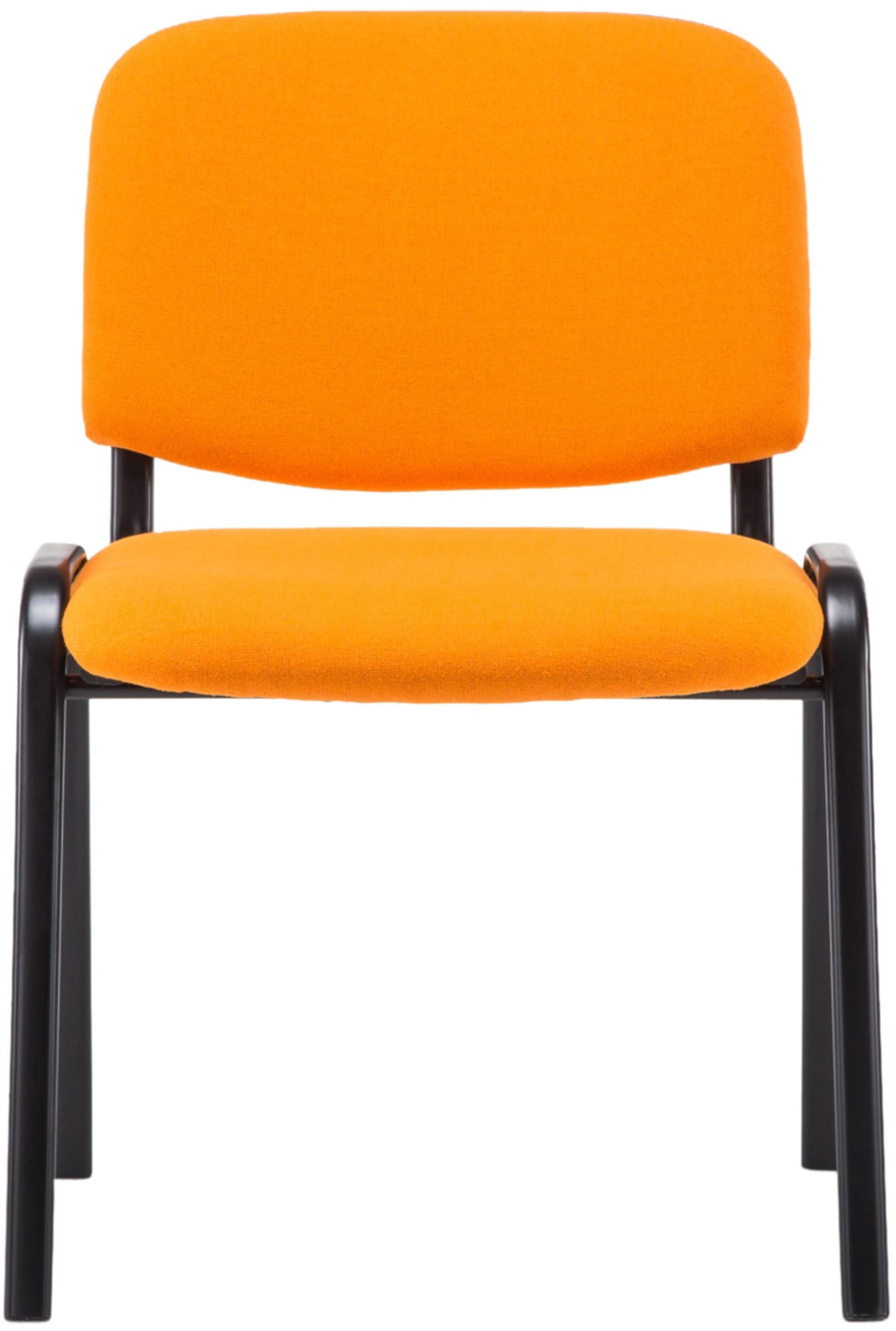 BESUCHERSTUHL Stoff Orange - Schwarz/Orange, Textil/Metall (53/83/53cm) - CLP