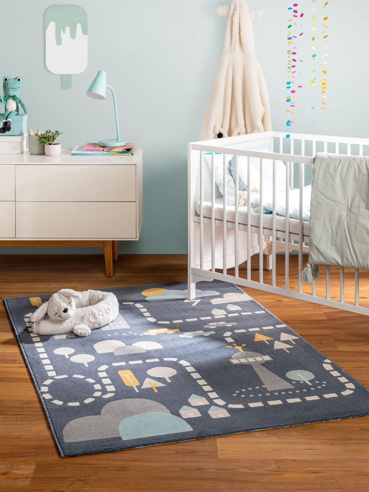 KINDERTEPPICH Juno Blau 120x170 cm - Blau, Kunststoff (120/1cm) - KUNSTLOFT