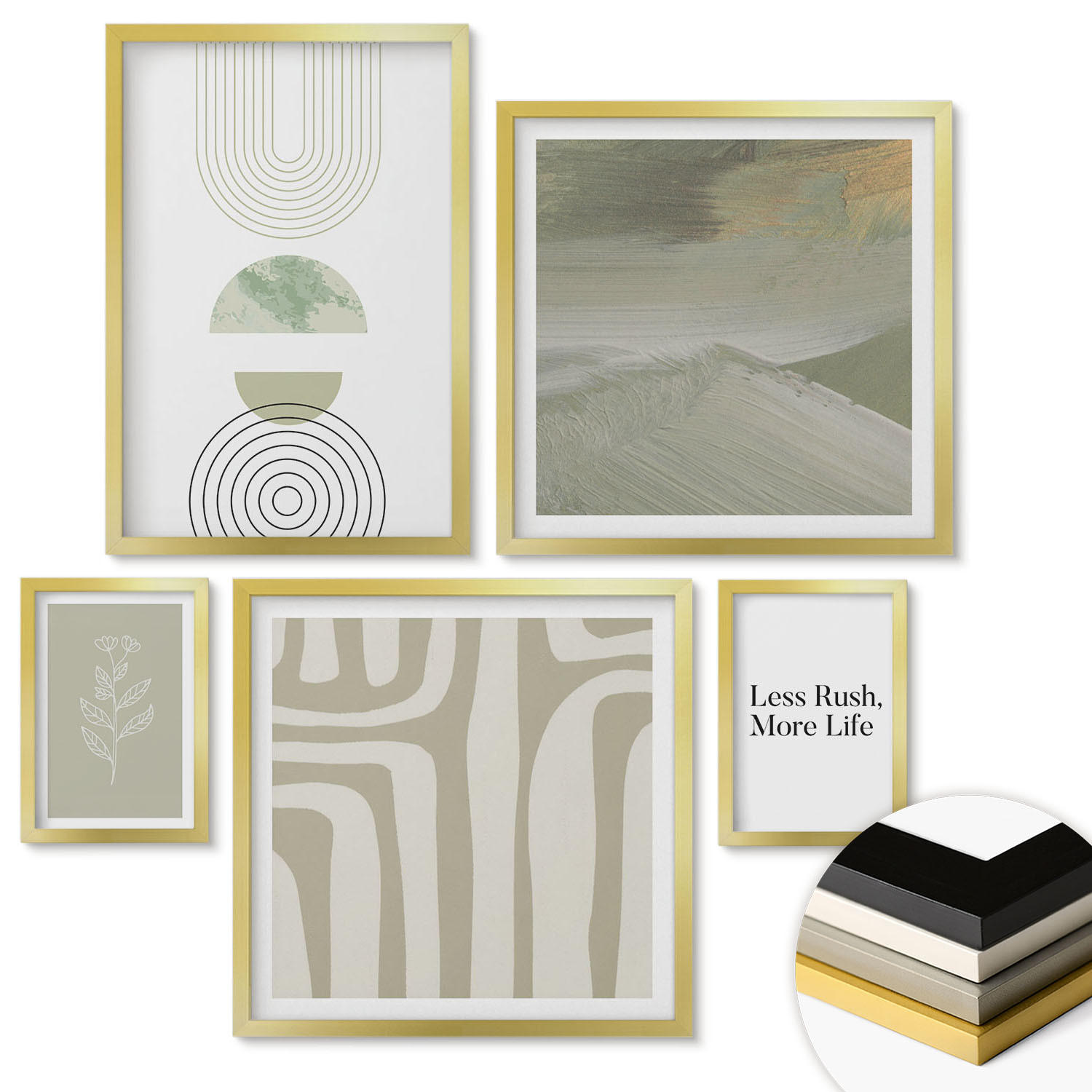 ArtPrintCave Wandbilder Gold 40x60 cm