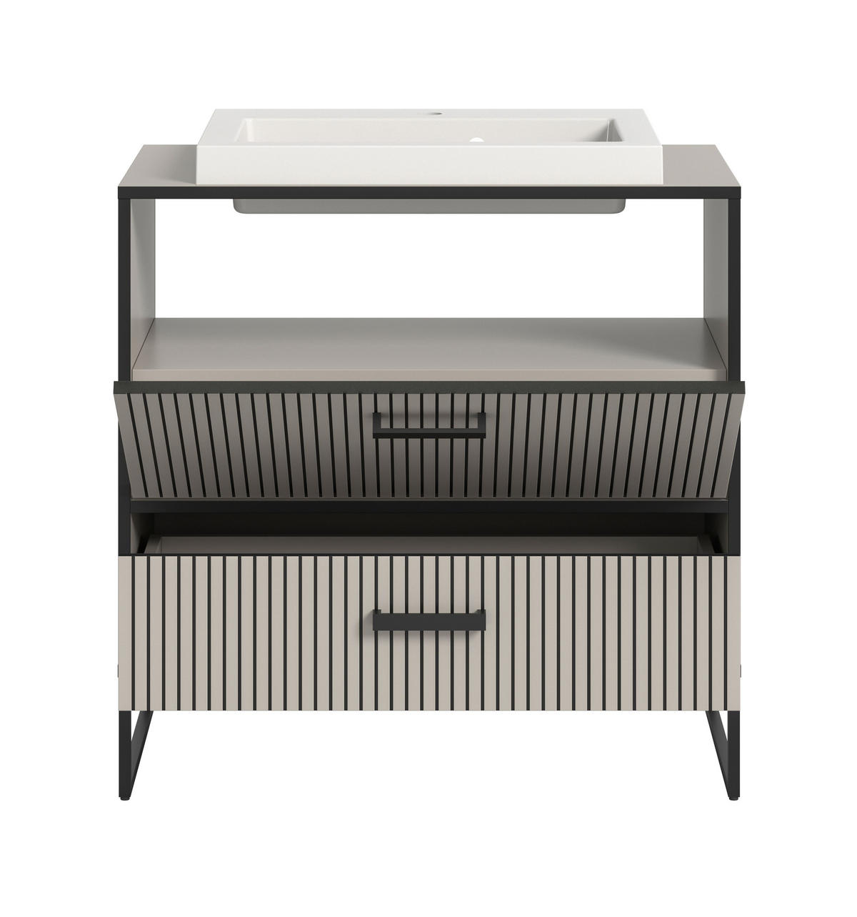 WASCHTISCH inkl. Waschbecken BAGNO (B/H/T: ca. 80/84/48 cm) in Kaschmir/Kaschmir - Kaschmir, Holzwerkstoff (80/84/48cm)