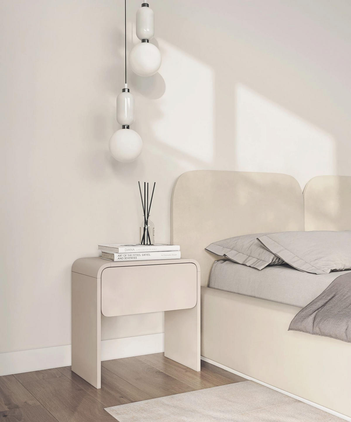NACHTTISCH Lummo Kaschmirgrau 50 cm - Taupe, Holzwerkstoff (50/51.5/35cm) - Selsey