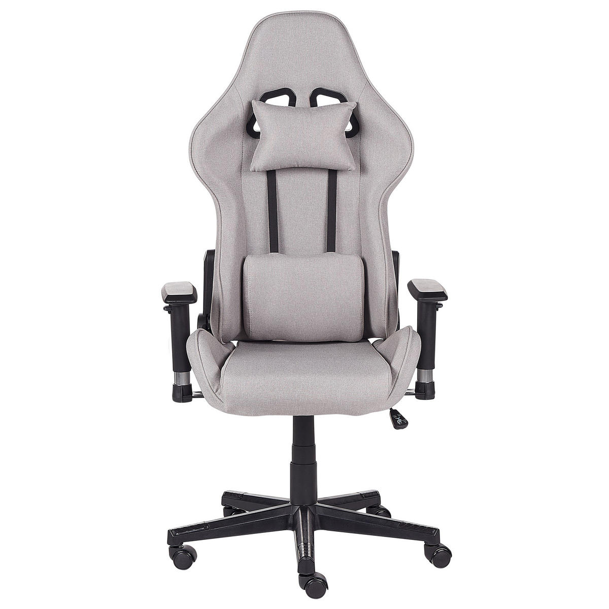 BÜROSTUHL Polyester Grau Warrior - Grau, Textil/Metall (62/122/62cm) - Beliani