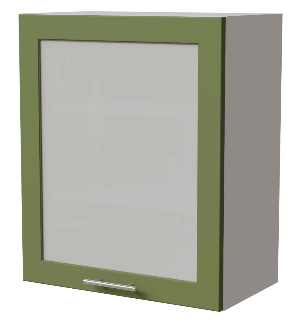 KÜCHENHÄNGESCHRANK Brerra W2S/60 Weiß / RAL 6025 farngrün Matt 60 / 32,5 / 72cm - Weiß/Grün, Holz/Holzwerkstoff (60/72/32.5cm) - Feldmann-Wohnen