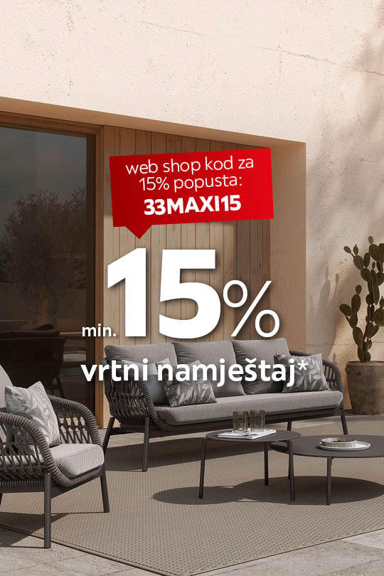 15% popusta na vrtni namještaj