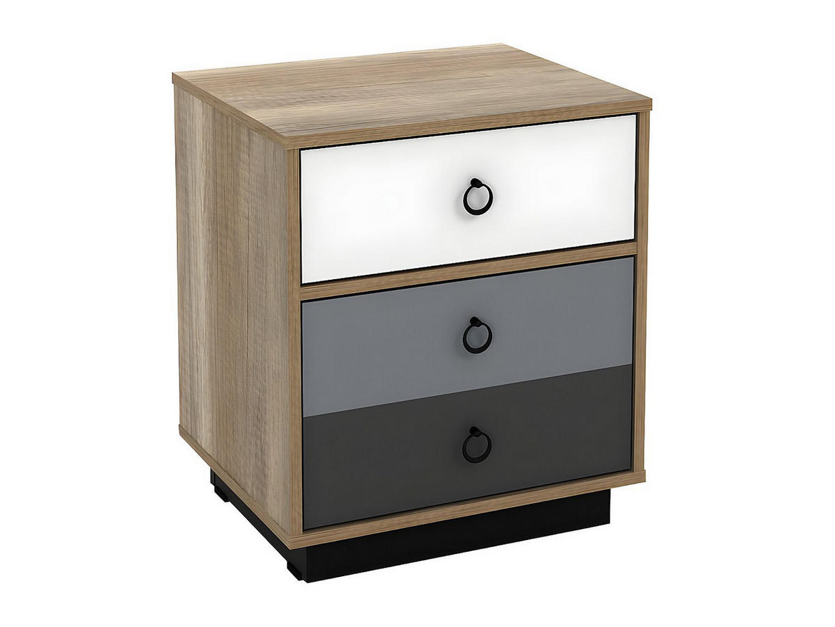 NACHTTISCH - 47.4 cm x 39.6 cm - Holz, Platte - Mehrfarbig KRYPTON - Multicolor, Holz (47.4/55.3/39.6cm) - Vente-Unique