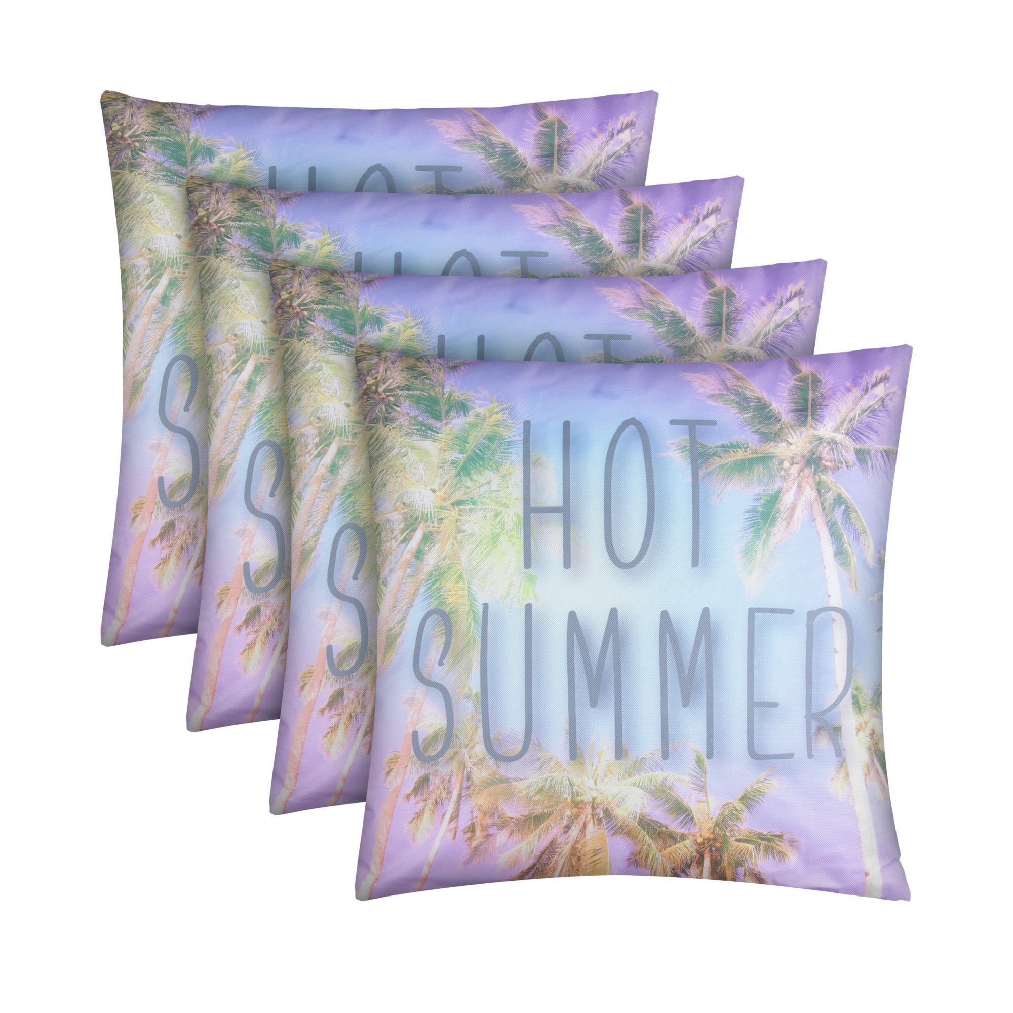 OUTDOORKISSEN 45x45 cm wasserabweisend "Hot Summer" 4er-Pack - Lila, Kunststoff (45/45cm)