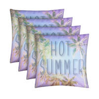 OUTDOORKISSEN 45x45 cm wasserabweisend "Hot Summer" 4er-Pack - Lila, Kunststoff (45/45cm)