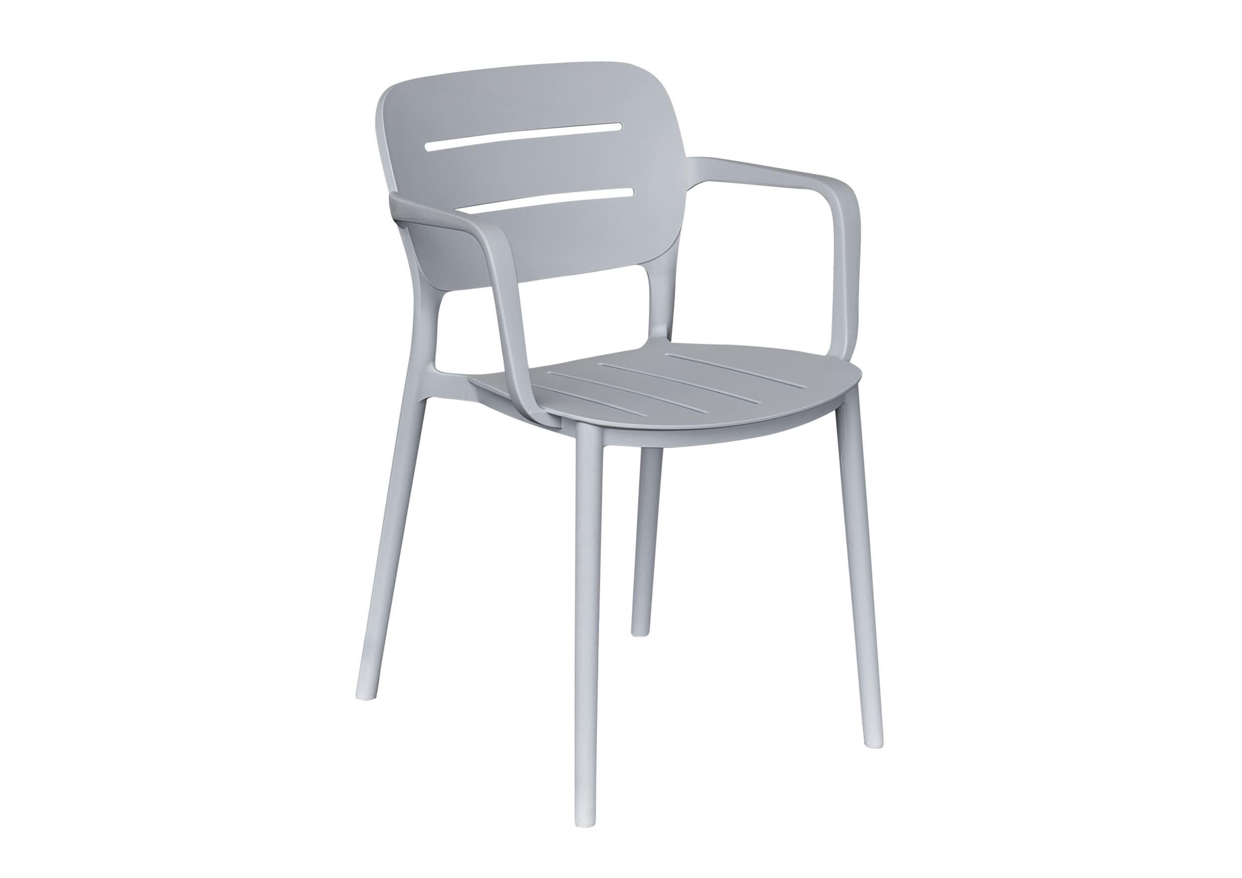 STAPELSTUHL Utah 56x53x79 cm, Kunststoff, Grau - Grau, Kunststoff (53/79/56cm) - dasmöbelwerk