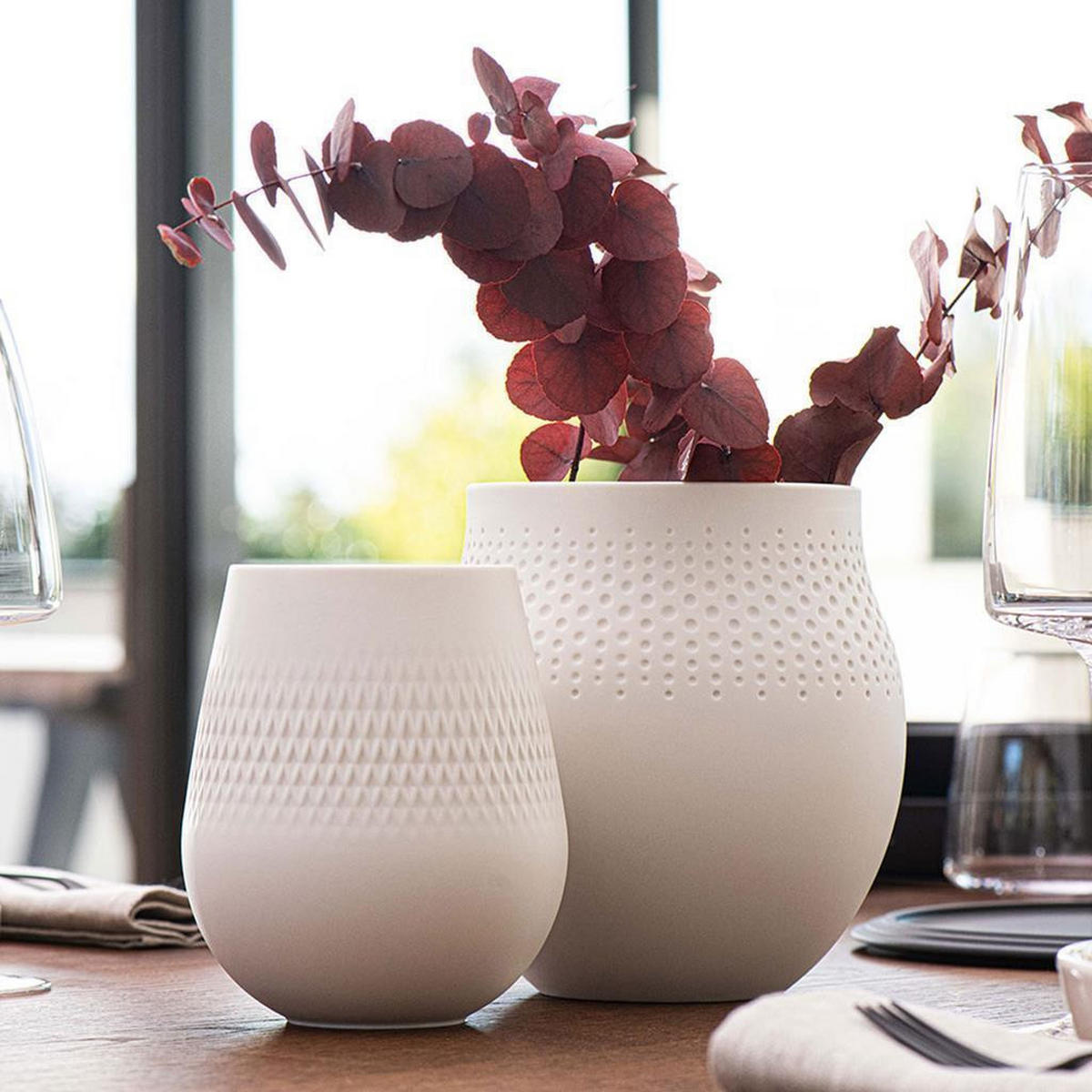 VASE Manufacture Collier Blanc 23 cm - Weiß, Keramik (22.5cm) - Villeroy & Boch