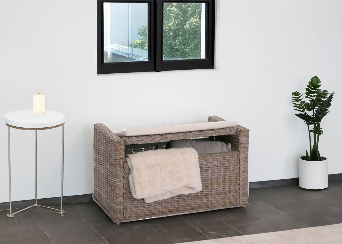 AUFBEWAHRUNGSTRUHE Braun - Braun, Holz (88/51/44cm) - MCW