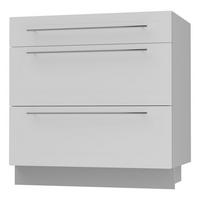 SCHUBLADENUNTERSCHRANK Kvantum D3M/80 80 / 50 / 82cm - Weiß/Grau, Holz/Holzwerkstoff (80/82/50cm) - Feldmann-Wohnen