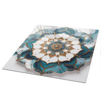 TISCHPLATTE 100x50 cm – Mandala-Eleganz - Grau, Glas (100/50/0.4cm) - Wallfluent