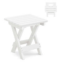 BEISTELLTISCH Outdoor Klappbar Weiß 32 x 32 x 36 cm - Weiß, Kunststoff (23/32/36cm)