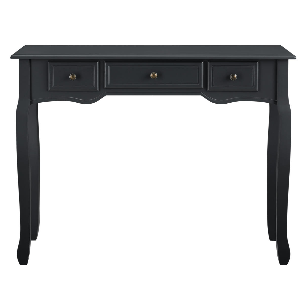 KONSOLENTISCH Hirschhorn - Schwarz, Holzwerkstoff (35/100/78cm) - [en.casa]