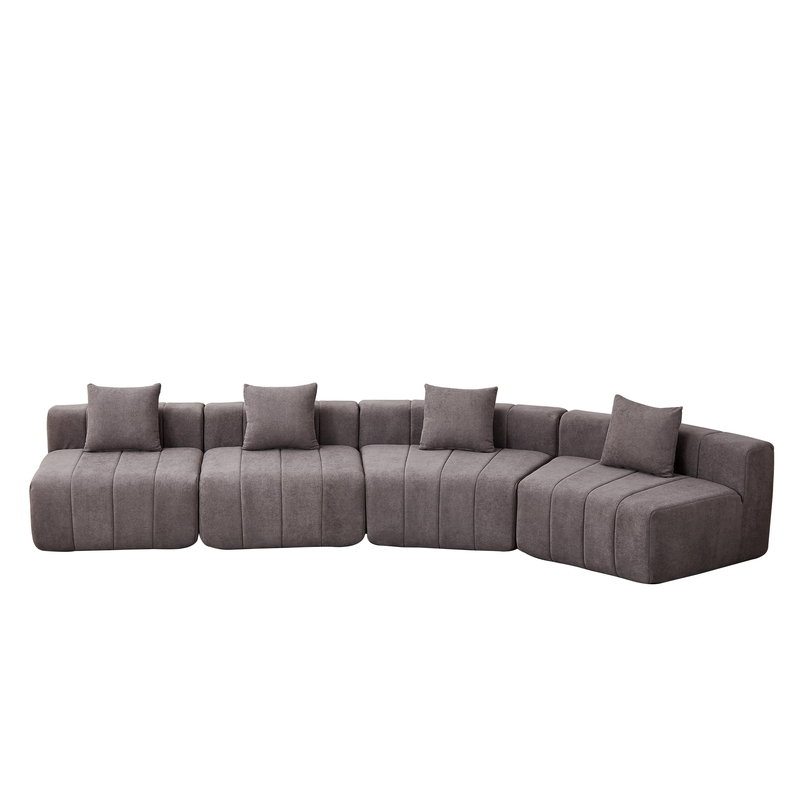 ComfortXL 4-Sitzer-Sofa Grau 388x73.6x83.8 cm