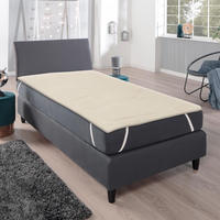 MATRATZENAUFLAGE Lammflor mit Wendeseite 90x200cm - Beige, Textil (90/200cm) - Bestlivings