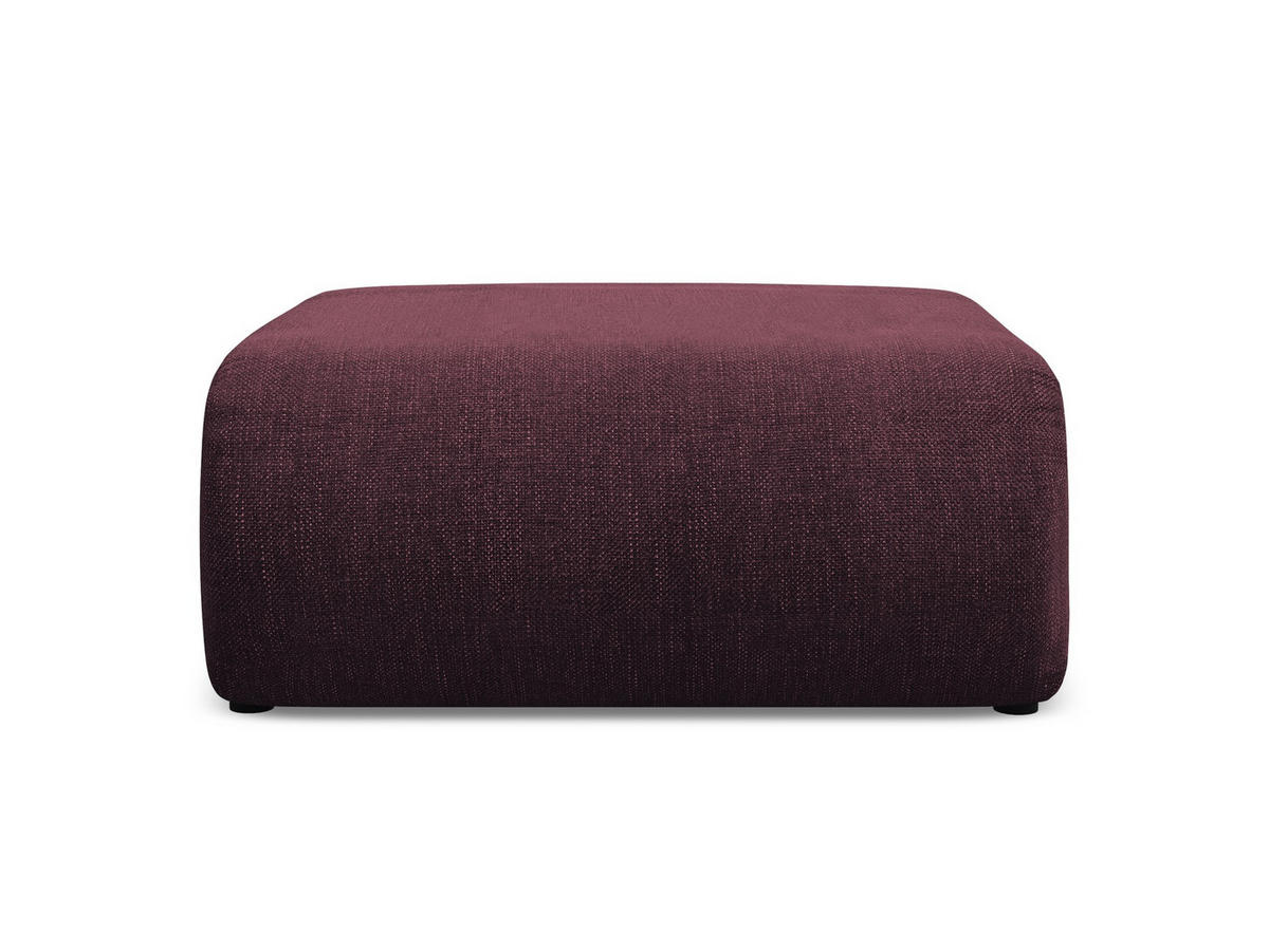 POUF Chenille Stoff Rot - Rot/Weinrot, Kunststoff/Textil (94/40/89cm) - Makamii