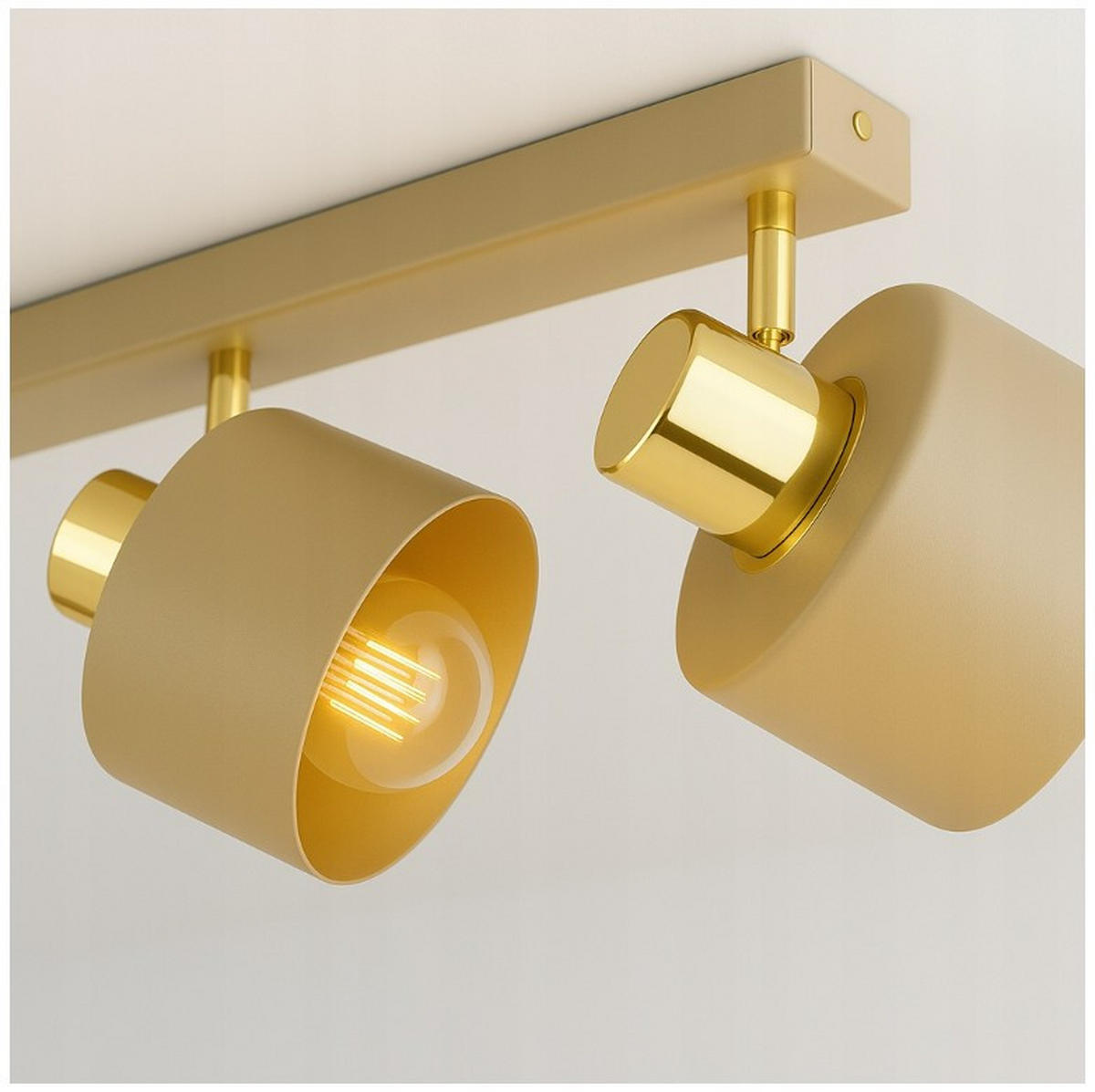 DECKENLEUCHTE Ecru - Beige/Goldfarben, Metall (12/42/21cm) - kiki design