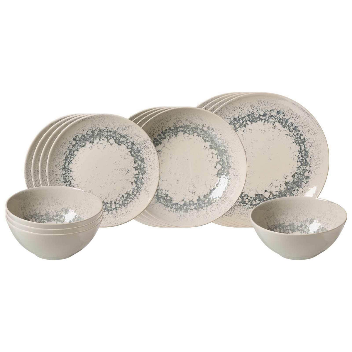 EINSTEIGER-SET Cecina Graphit 16er Set - Grau, Keramik (1/1/1cm) - Ritzenhoff Breker