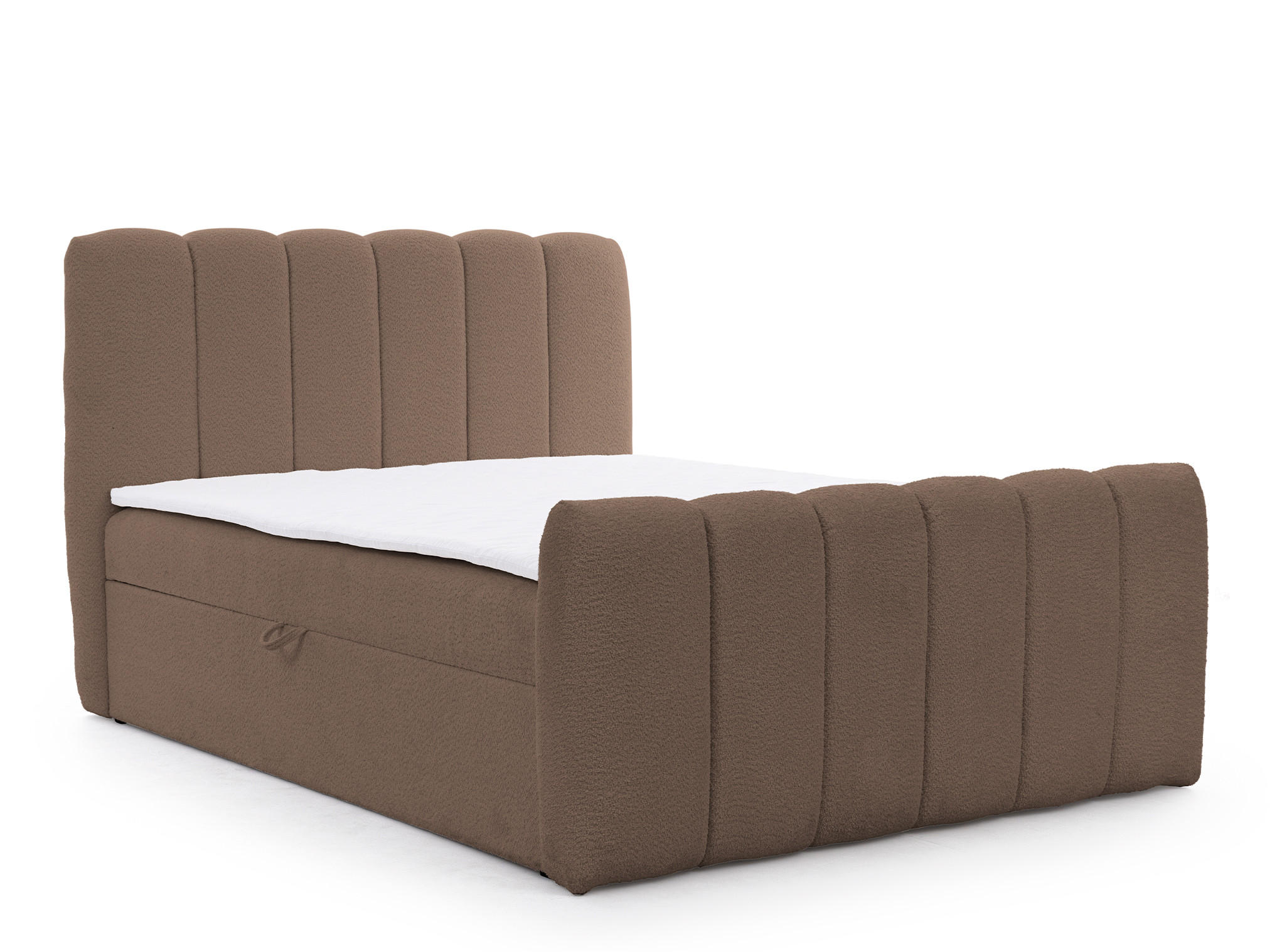 BOXBETT mit Topper und Stauraum 120x200 cm in Braun - Braun, Textil (120/200cm) - Home Collective