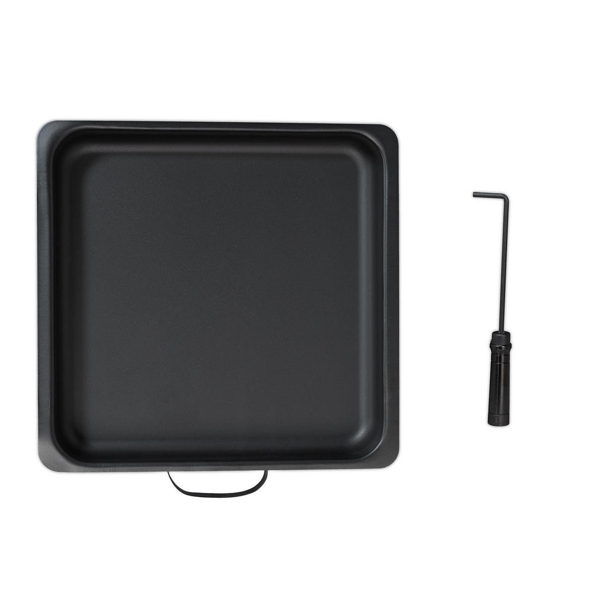 TERRASSENOFEN - Schwarz, Kunststoff/Metall (63/110/51cm) - Relaxdays