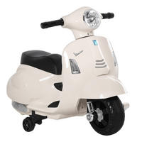 ELEKTRO-KINDERMOTORRAD DE-06096 VESPA lizenziert mit LED und Sound Weiß - Weiß, Kunststoff/Metall (66.5/38/52cm) - ComfortXL