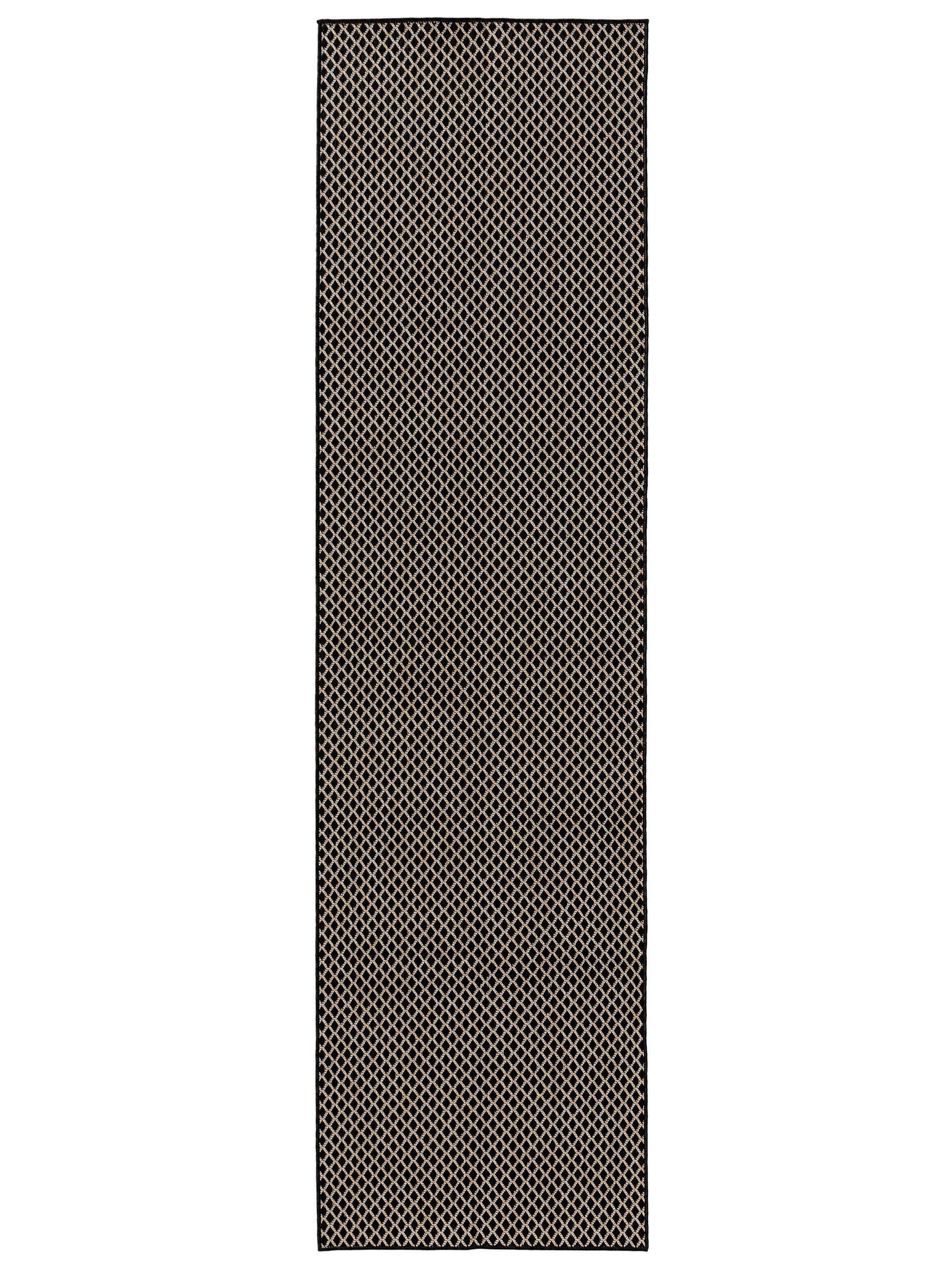 OUTDOORTEPPICH Lou Schwarz 80x300 cm - Schwarz, Kunststoff (80/300cm) - benuta