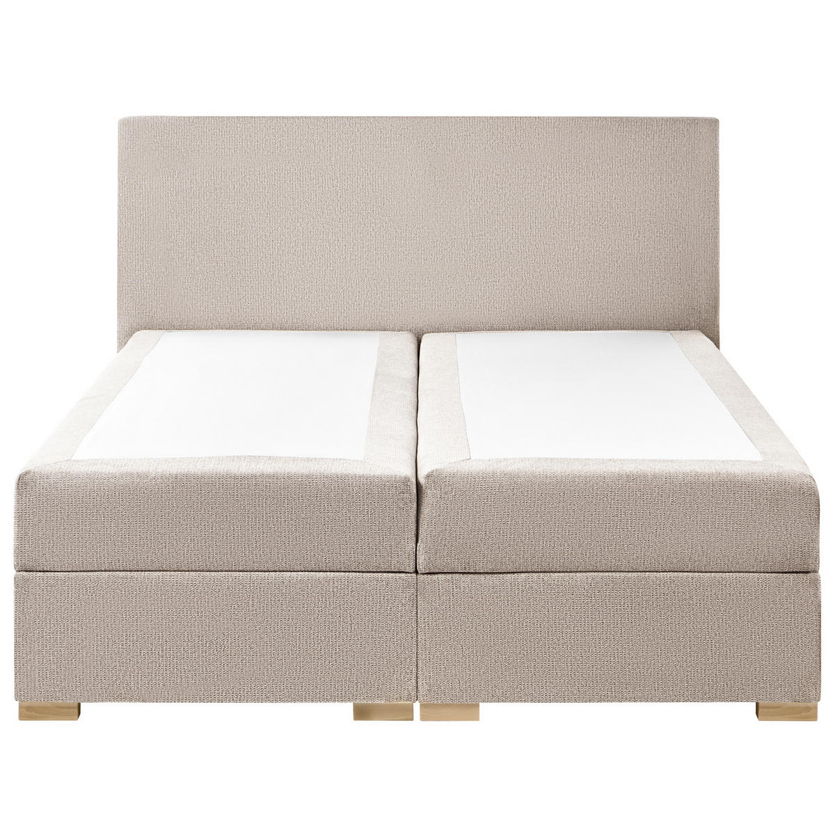 BOX POSTELJA s prostorom za shranjevanje 160/200 blago sivo rjava Major - sivorjava, tekstil (160/200cm) - Beliani
