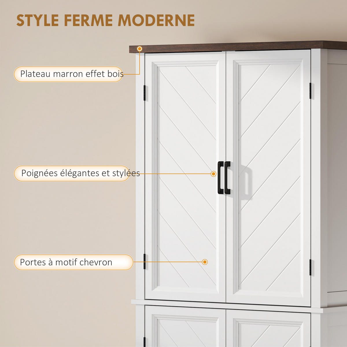 HIGHBOARD DE-11326 6 Ebenen Weiß - Weiß, Holzwerkstoff (40/178.5/76cm) - ComfortXL
