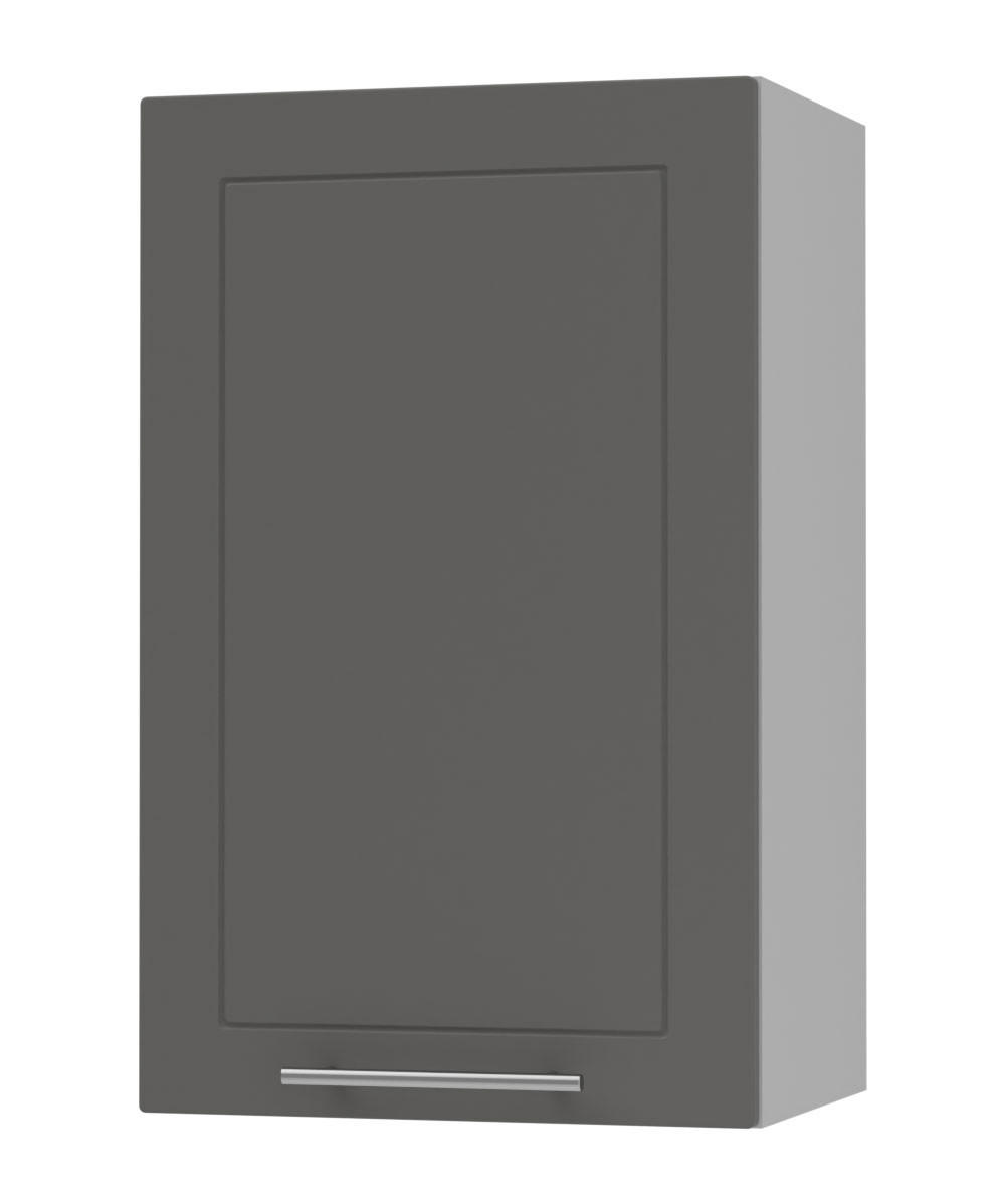 KÜCHENHÄNGESCHRANK Kvantum W2/45 Weiß Matt / Grau Matt 45 / 32,5 / 72cm - Graphitfarben/Grau, Holz/Holzwerkstoff (45/72/32.5cm) - Feldmann-Wohnen